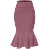 image:imageHyBrid amp Company Womens Premium Nylon Ponte Stretch Office Fishtail Pencil Skirt High Waist Made in The USA Below KneeKsk450101073tdarkrose