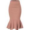image:imageHyBrid amp Company Womens Premium Nylon Ponte Stretch Office Fishtail Pencil Skirt High Waist Made in The USA Below KneeKsk450101073tmauve