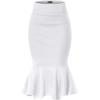 image:imageHyBrid amp Company Womens Premium Nylon Ponte Stretch Office Fishtail Pencil Skirt High Waist Made in The USA Below KneeKsk450101073twhite