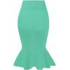 image:imageHyBrid amp Company Womens Premium Nylon Ponte Stretch Office Fishtail Pencil Skirt High Waist Made in The USA Below KneeMintksk450101073t