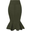 image:imageHyBrid amp Company Womens Premium Nylon Ponte Stretch Office Fishtail Pencil Skirt High Waist Made in The USA Below KneeOliveksk450101073t