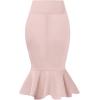 image:imageHyBrid amp Company Womens Premium Nylon Ponte Stretch Office Fishtail Pencil Skirt High Waist Made in The USA Below KneePeachksk450101073t