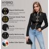 image:imageHybrid amp Company Womens Blazer Cropped Ponte Fabric Open Front Zipper Dress Jacket Casual Slim JacketBlack