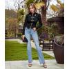 image:imageHybrid amp Company Womens Blazer Cropped Ponte Fabric Open Front Zipper Dress Jacket Casual Slim JacketBlack