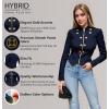 image:imageHybrid amp Company Womens Blazer Cropped Ponte Fabric Open Front Zipper Dress Jacket Casual Slim JacketNavy