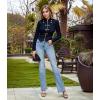 image:imageHybrid amp Company Womens Blazer Cropped Ponte Fabric Open Front Zipper Dress Jacket Casual Slim JacketNavy