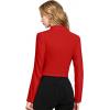 image:imageHybrid amp Company Womens Blazer Cropped Ponte Fabric Open Front Zipper Dress Jacket Casual Slim JacketRed