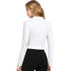 image:imageHybrid amp Company Womens Blazer Cropped Ponte Fabric Open Front Zipper Dress Jacket Casual Slim JacketWhite