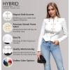 image:imageHybrid amp Company Womens Blazer Cropped Ponte Fabric Open Front Zipper Dress Jacket Casual Slim JacketWhite