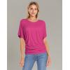 image:imageHybrid amp Company Womens Super Comfy Boat Neck Dolman Top ShirtFuchsia