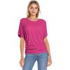 image:imageHybrid amp Company Womens Super Comfy Boat Neck Dolman Top ShirtFuchsia