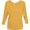 image:imageHybrid amp Company Womens Super Comfy Boat Neck Dolman Top ShirtLong Sleevegold