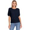 image:imageHybrid amp Company Womens Super Comfy Boat Neck Dolman Top ShirtNavy