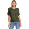 image:imageHybrid amp Company Womens Super Comfy Boat Neck Dolman Top ShirtOlive