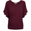 image:imageHybrid amp Company Womens Super Comfy Boat Neck Dolman Top ShirtWine
