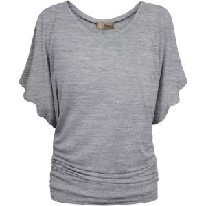 image:imageHybrid amp Company Womens Super Comfy Boat Neck Dolman Top ShirtHeather Gr