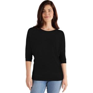 image:imageHybrid amp Company Womens Super Comfy Boat Neck Dolman Top ShirtLong Sleeveblack