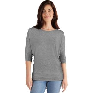 image:imageHybrid amp Company Womens Super Comfy Boat Neck Dolman Top ShirtLong Sleevehgrey