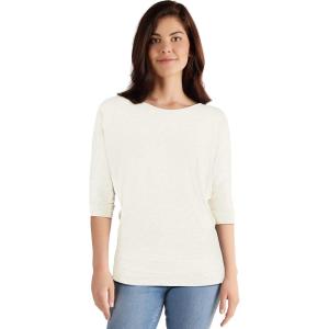 image:imageHybrid amp Company Womens Super Comfy Boat Neck Dolman Top ShirtLong Sleeveivory