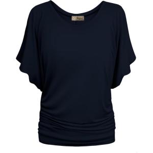 image:imageHybrid amp Company Womens Super Comfy Boat Neck Dolman Top ShirtNavy