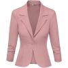 image:imageHybrid amp Company Womens Lightweight Casual Work Office Stretch Ponte Cardigan Blazer Jacket Made in USARose