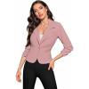 image:imageHybrid amp Company Womens Lightweight Casual Work Office Stretch Ponte Cardigan Blazer Jacket Made in USARose