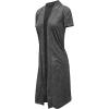 image:imageHybrid amp Company Womens Casual Short Sleeve Open Front Drape CardiganSs10474black