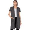 image:imageHybrid amp Company Womens Casual Short Sleeve Open Front Drape CardiganSs10474black