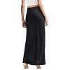 image:imageHybrid amp Company Womens Silky Satin Maxi Skirt  Stretch High Waist Casual amp Office  Made in USABlack