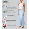 image:imageHybrid amp Company Womens Silky Satin Maxi Skirt  Stretch High Waist Casual amp Office  Made in USABlue
