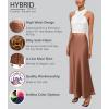 image:imageHybrid amp Company Womens Silky Satin Maxi Skirt  Stretch High Waist Casual amp Office  Made in USABronze
