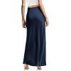 image:imageHybrid amp Company Womens Silky Satin Maxi Skirt  Stretch High Waist Casual amp Office  Made in USANavy