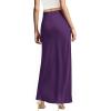 image:imageHybrid amp Company Womens Silky Satin Maxi Skirt  Stretch High Waist Casual amp Office  Made in USAPurple