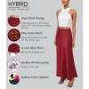 image:imageHybrid amp Company Womens Silky Satin Maxi Skirt  Stretch High Waist Casual amp Office  Made in USARed