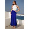 image:imageHybrid amp Company Womens Silky Satin Maxi Skirt  Stretch High Waist Casual amp Office  Made in USARoyal