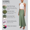 image:imageHybrid amp Company Womens Silky Satin Maxi Skirt  Stretch High Waist Casual amp Office  Made in USASage