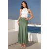 image:imageHybrid amp Company Womens Silky Satin Maxi Skirt  Stretch High Waist Casual amp Office  Made in USASage