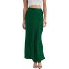 image:imageHybrid amp Company Womens Silky Satin Maxi Skirt  Stretch High Waist Casual amp Office  Made in USAHunter