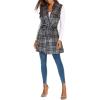 image:imageHybrid amp Company Womens Vest Jacket Plaid Cardigan Blazer with self Fabric Belt10953blackMust