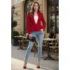 image:imageHybrid amp Company Womens Casual Work Office Elegant Open Front Premium Nylon Blazer JacketJk1135red