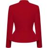 image:imageHybrid amp Company Womens Casual Work Office Elegant Open Front Premium Nylon Blazer JacketJk1135red