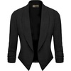 image:imageHybrid amp Company Womens Office Blazer Jacket  Nylon ponte de roma fabric open front design tailored fit versatile style for office work and casual business wear1073tcharcoal