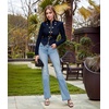 image:imageHybrid amp Company Womens Cropped Ponte Blazer  Cropped ponte fabric open front design zipper detail slim blazer jacket for office casual wear work daily stylingNavy