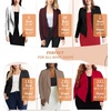 image:imageHybrid amp Company Ruched Sleeve Blazer  Lightweight fabric open front silhouette classic ruched sleeves suitable for office business casual and everyday wearWine9789