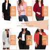 image:imageHybrid amp Company Ruched Sleeve Blazer  Lightweight fabric open front silhouette classic ruched sleeves suitable for office business casual and everyday wearTeal
