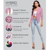 image:imageHybrid amp Company Womens Open Front Blazer  Lightweight blazer fabric open front design 34 ruched sleeves classic work jacket for office casual wear daily stylingRose