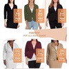image:imageHybrid amp Company Womens Ponte Cardigan BlazerCharcoal