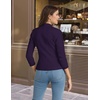 image:imageHybrid amp Company Womens Ponte Cardigan BlazerEggplant