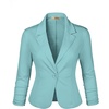 image:imageHybrid amp Company Womens Ponte Cardigan BlazerAqua