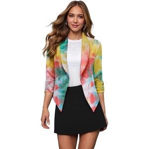 image:imageHybrid amp Company Womens Open Front Blazer7701yellow Mul